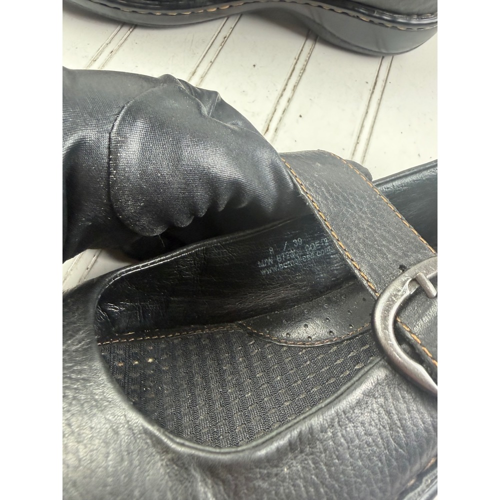 Born Vintage Y2K Black Leather Mary Jane Office Flats Women's Size 8 - Picture 7 of 10